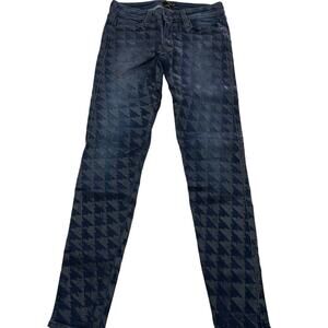 Genetic Denim Jeans Womens 25 Blue The Shya Jaws Skinny Denim Coated
